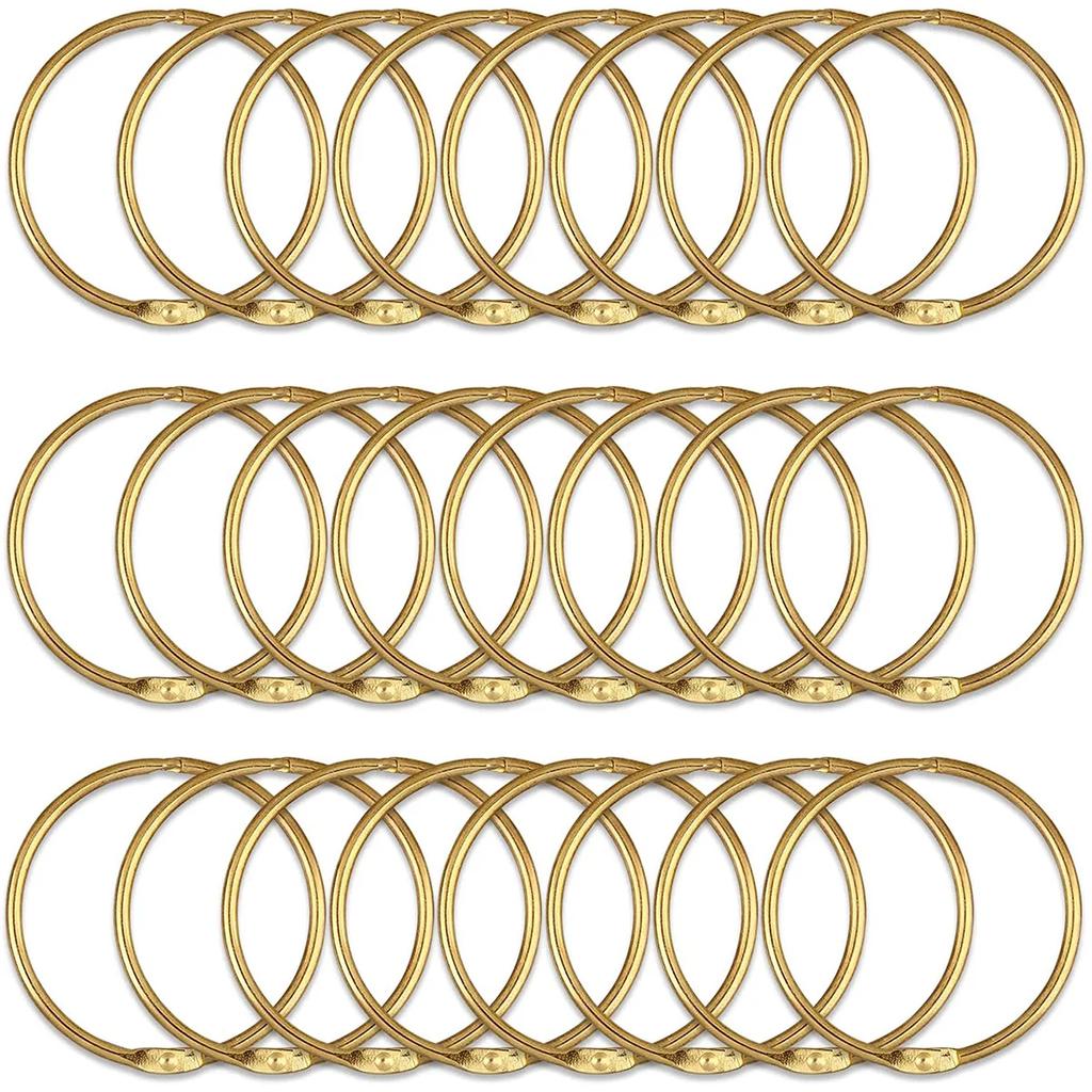 24 Pack Curtain O-Rings Multifunctional Purpose Decorative Metal Shower Curtain Rings Rustproof Iron Bath Drape Loop Smooth