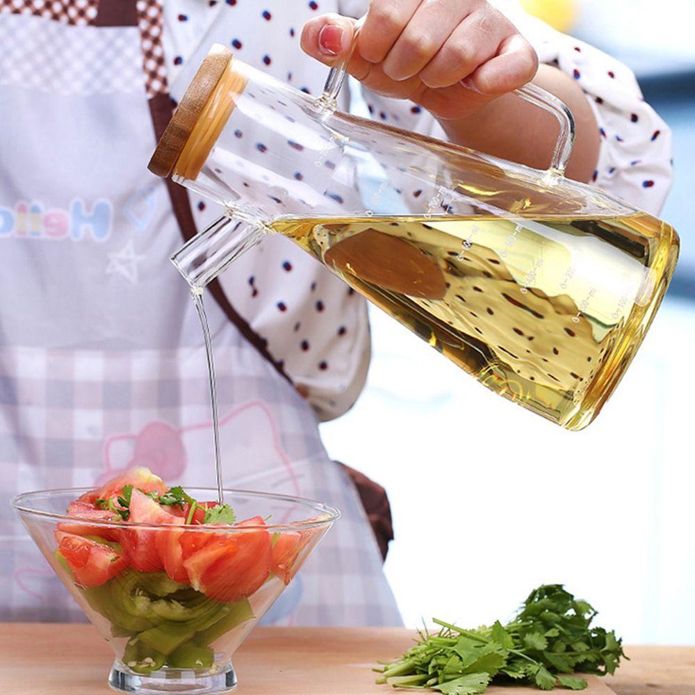 Leak-Proof Glass Oil Pot Food-grade Seasoning Bottle Durable Oil Dispenser Bottle  Household