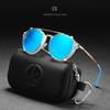 KDEAM Steampunk Clip On Sunglasses Men Round Sun Glasses Women Baroque Carved Legs All-matching Size With Box