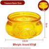 Crystal Treasure Bowl: Glazed Wealth Attraction Decoration for Living Room, Entryway, Shop Opening, and Housewarming Gift