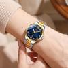 Orologio da donna al quarzo SKMEI Bicolore Quadrante Blu Cristallo 9409