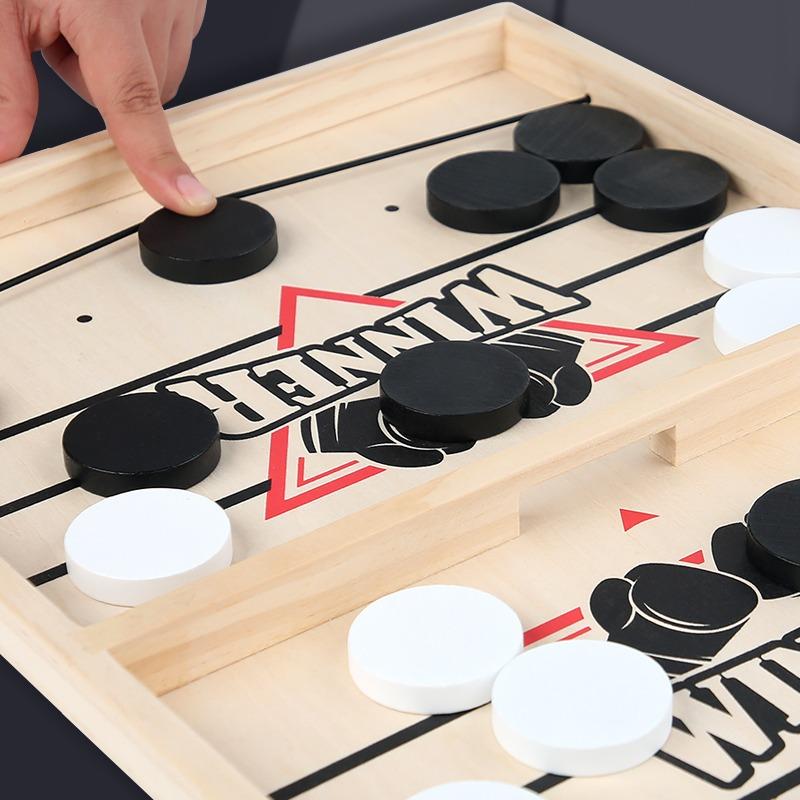 Wooden Pop Up Bouncing Chess Game Family Interactive Tabletop Hockey Parent Child Fun Board Game Kids Indoor Activity