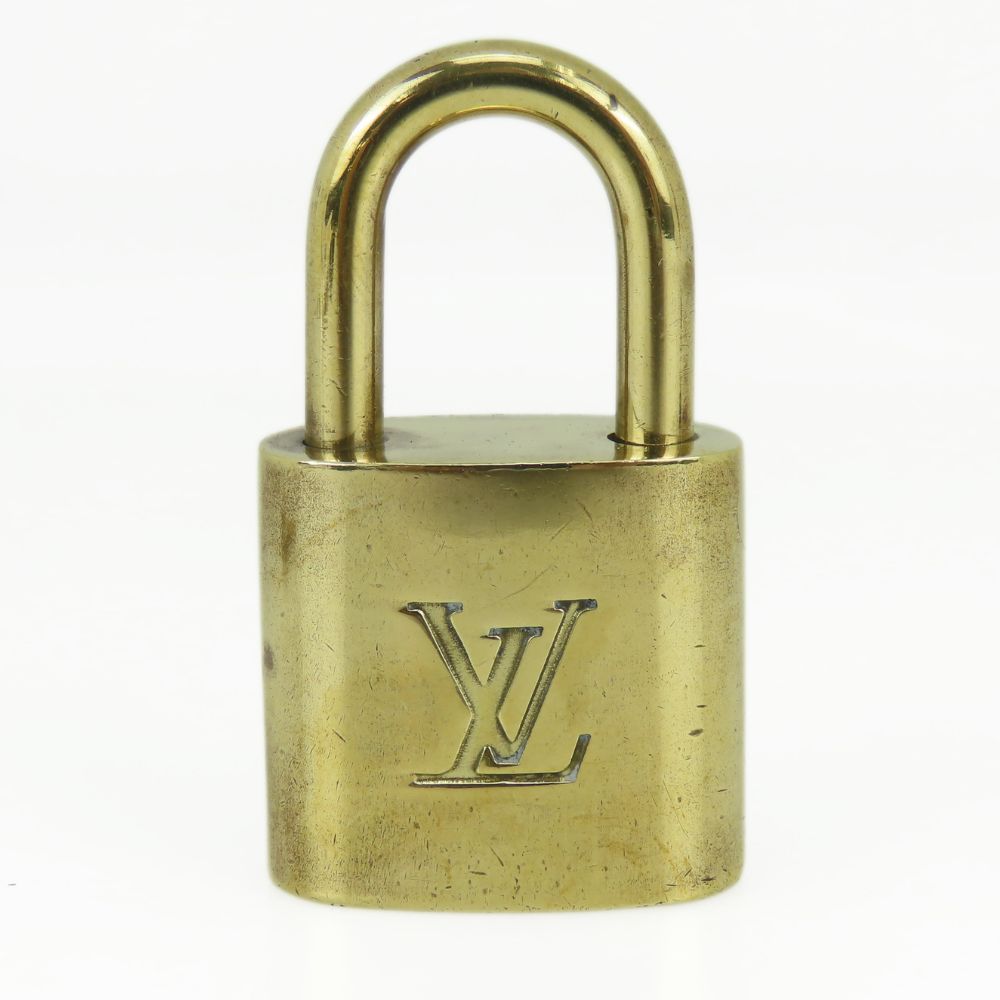 Used LOUIS VUITTON Cadena Key set No.319 metal gold padlock