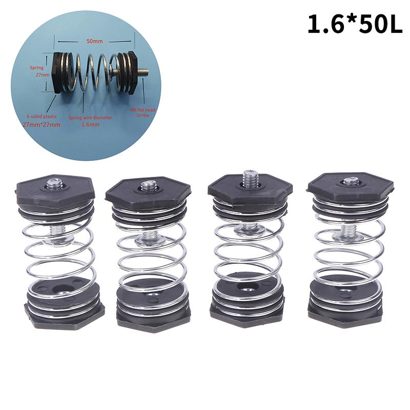 Four Piece Air Pump Compression Spring, M6 Spring Pads, Length 40/50mm, Ideal for Oxygen Concentrator Application