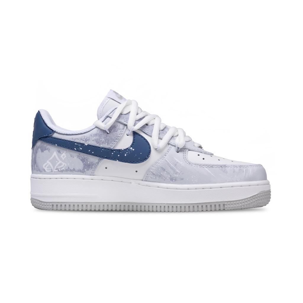 Nike Air Force 1 Starry Night Slip Resistant Low Top Skateboard Shoes Men's White Blue FJ4146-100(Team1068-)