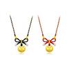 Fat Fu Bowknot Pendant Necklace Delicate Clavicle Chain Lucky Peace Neckchain 2024 Chinese Style Choker Necklace Jewelry
