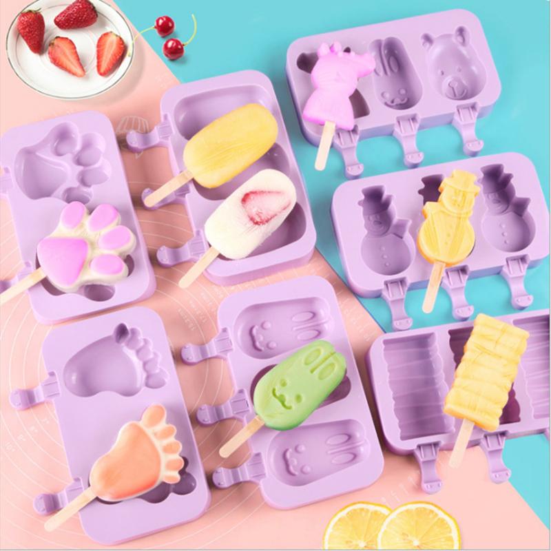 Silicone Ice Cream Mold Popsicle Reusable Bar Pop Molds For DIY Making Summer Favorites DIY Homemade Kitchen Accessories