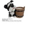 Puppy Figurine Planter Pot Decorative Small Bucket Planter with Cartoon Dog Statue for Desktop Office Windowsill