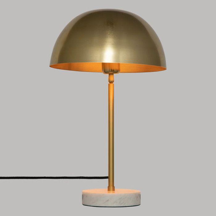 Lampe champignon "Lilio" hauteur 46 cm métal or Atmosphera