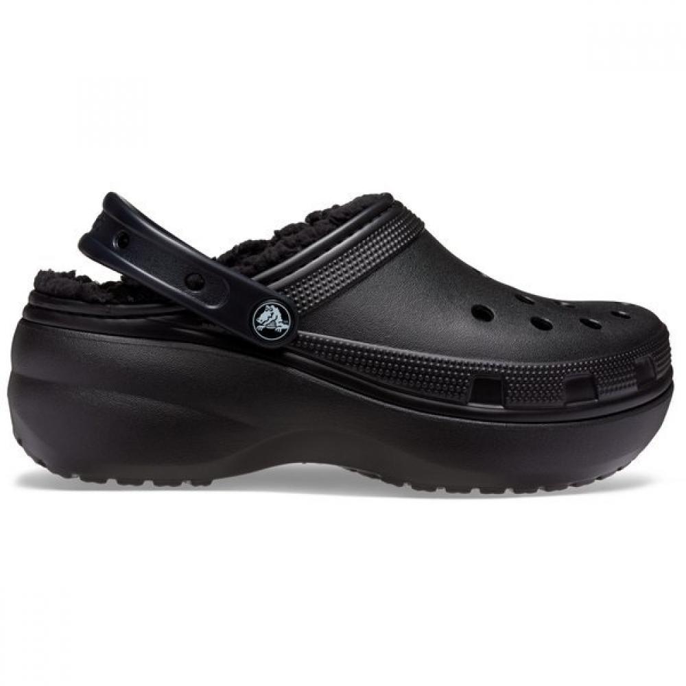 Crocs Classic Platform Lined Clogs Woman Black 207938 001