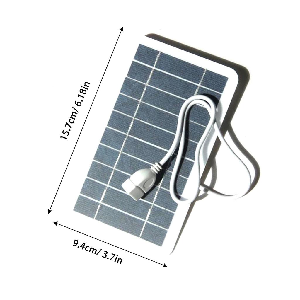 5W 5V Small Solar Panel with USB DIY Monocrystalline Silicon Solar Cell Waterproof Camping Portable Power Solar Panel