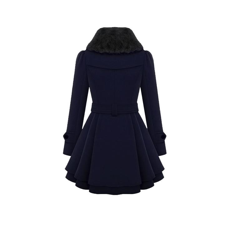 Women's 4XL Thermal Top New European and American Slim Mid-length Jacket Double-breasted Thick Coat