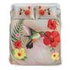 Quilt Cover Set Hawaii Turtle and Colorful Hibiscus Bedding Set Home Textiles
