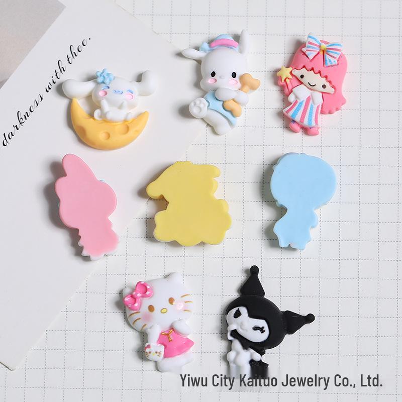 Adorable Sanrio DIY Resin Accessories: Phone Case, Hair Clip, Headwear, & Mouthwash Cup Decor