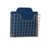 B AND B - DM AND METAL MAGAZINE RACK - BLUE/GOLD