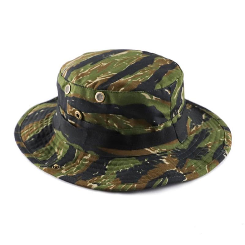 23 Farben Outdoor Bucket Hat Verdickter Boonie Hut Top Qualität Fischerhut Jagd Camping Kappen A0E056