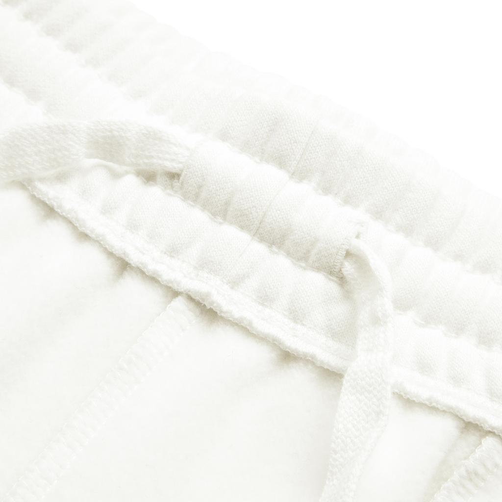 Li Ning Sports Lifestyle Series Brand Logo Cuffed Knitted Fleece Casual Pants Women Bottoms Off-White AKLU622-1