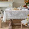Romantic French Style Lace Tablecloth High Quality Lace Macrame Embroidered Table Cloth For Wedding Mother‘ Day Party Decor