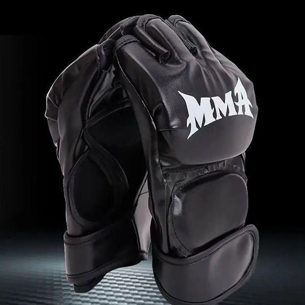 1 Paar Professionelle Boxhandschuhe Halbfinger Kickboxhandschuhe für Erwachsene Sanda Boxen UFC Training