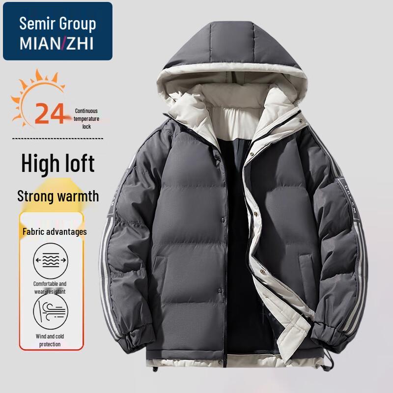 Mianzhi Herren Kapuzen-Winddicht Wasserdicht Gefüttert Winterjacke