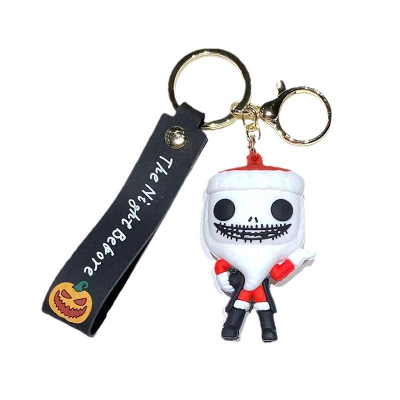 Creative Christmas Horror Night Cartoon Keychain Bag Pendant Children's Toy Doll Machine Car Pendant