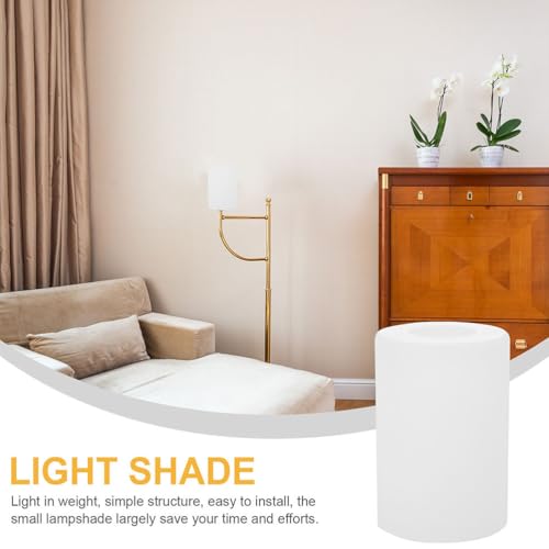 DOITOOL Lampshade, Glass, Replacement, E27 Base, 10cm Diameter, 15cm Height, Cylindrical, Milk White, Pendant Light Shade, Lighting, DIY Parts