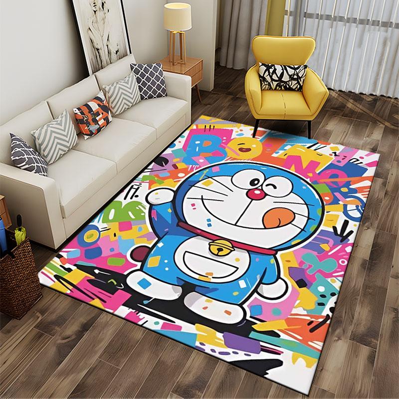 Colorful Cartoon Style Carpet suitable as a non-slip mat for the living room or bedroom sofa