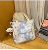 The New Large-capacity Multi-compartment Schoolbag Is Tie-dyed, Cute and Sweet Literary Backpack, Versatile Casual and Lightweight Make-up Bag.