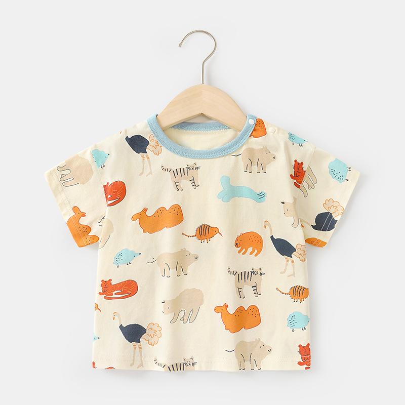 Baby Clothes Casual Short-sleeved T-shirts Summer Clothes Boys Girls Baby Children Children Summer Half-sleeved Tops