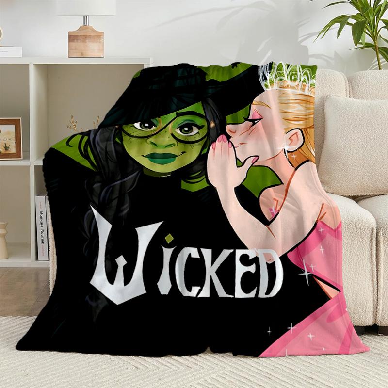 1PC Magic Witch And Friendship Flannel Blanket Gift, Suitable for Both Men And Women, Soft Ideal for Beds And Sofa, Birthday Or Christmas Gift