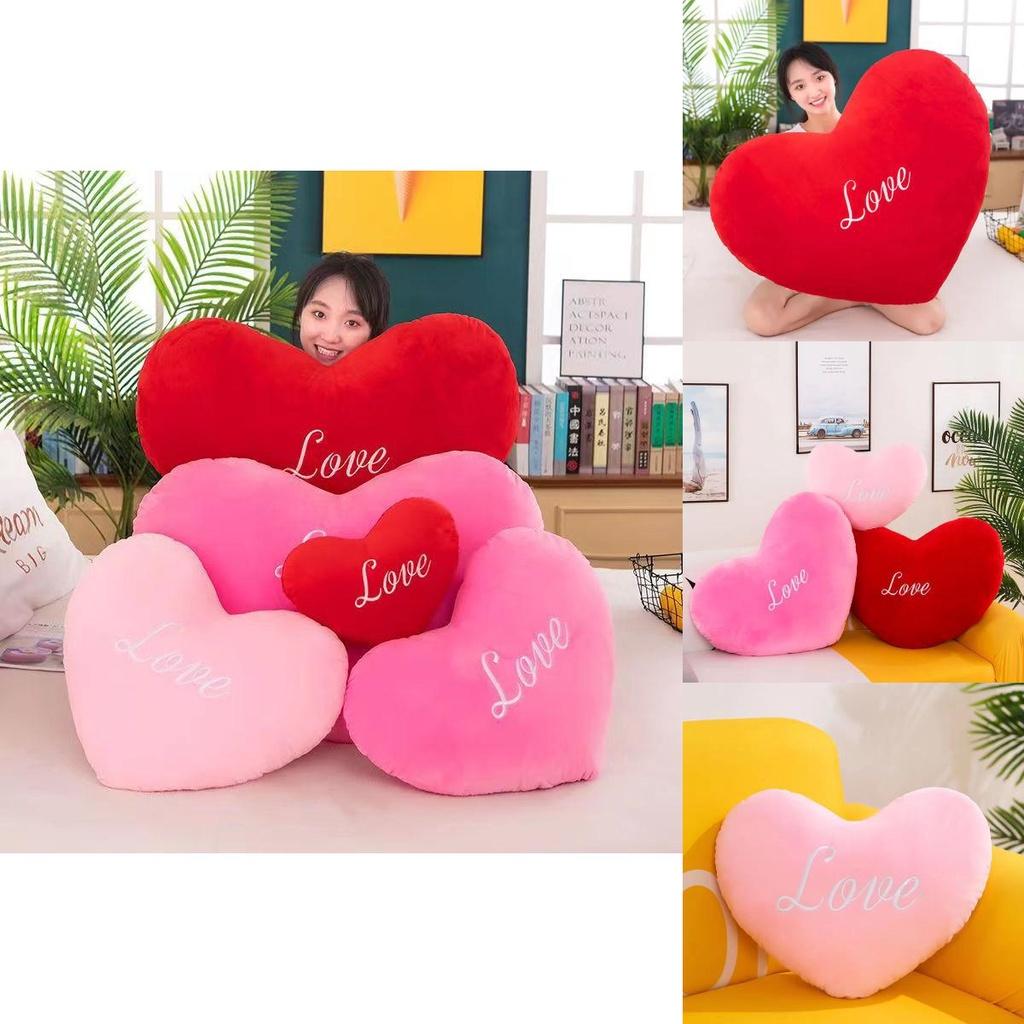Adorable Love Heart Pillow With Super Soft Short Plush Customizable Design Various Sizes