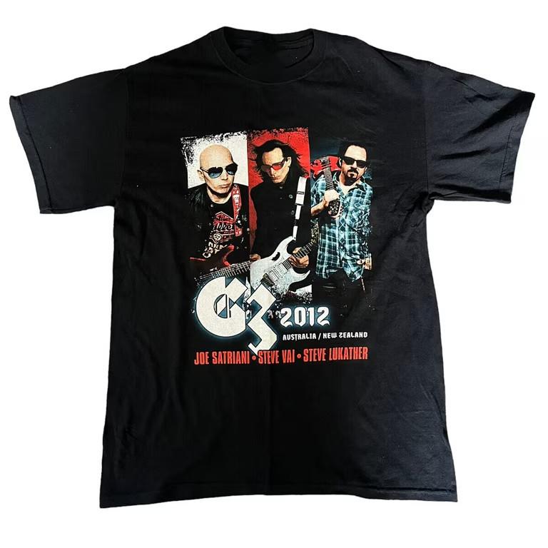 Vtg Joe Satriani Concert Tour And Friends Cotton black All Size Shirt TR192 Unisex T-Shirt XXL