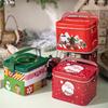 2pcs Christmas Decoration Candy Boxes with Convenient Carry Handle Sweets Storage Solution Handheld Candies Holder