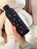 500ml Schwarze Schleife Herzförmige Edelstahl Isolierte Sportwasserflasche, Fitness Sportbecher, Geeignet für Winter und Sommer