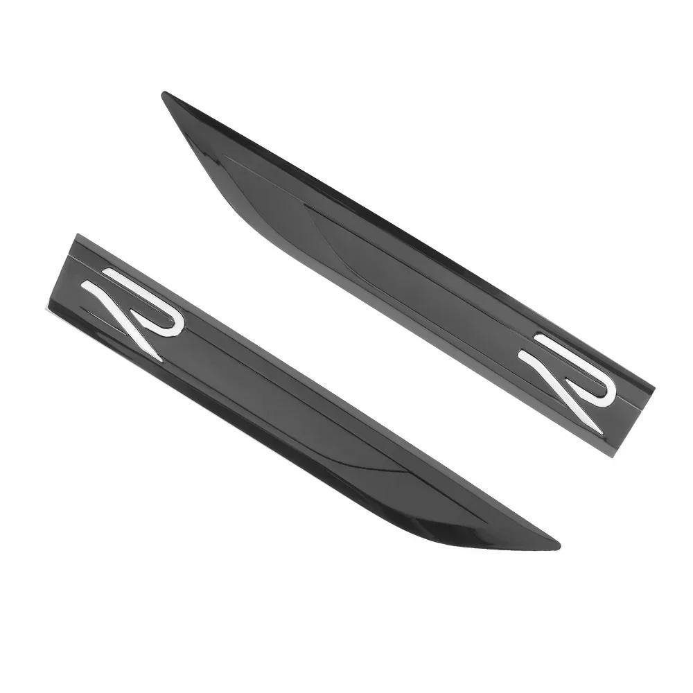 BPN1 2025 Hot 2pcs ABS R Logo Car Fender Side Wing Emblem Badge Sticker For Volkswagen VW Golf 5 6 7 Passat B6 B8 Tiguan R Line GTI P ly2