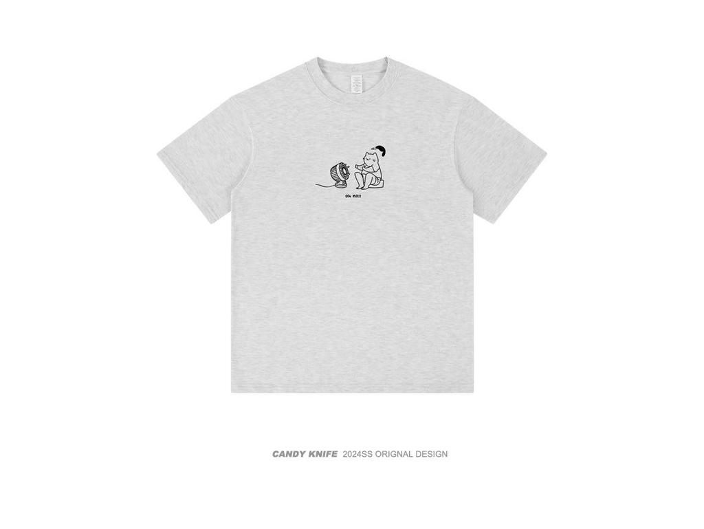 Unisexové japonské retro Harajuku tričko s krátkým rukávem streetwear