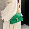 New Small Square Vintage Crocodile Pattern Chain Crossbody Bags and Bags Women Shoulder Buckle Messenger Bag