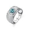 Men's S925 Ring 1 Carat D Color Moissanite Luxury Sterling Silver 925 Jewelry For Wedding Engagement Anniversary Gift