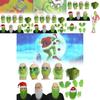 Grinch Half Face Mask With Green Hair And Whimsical Design For Christmas Celebrations