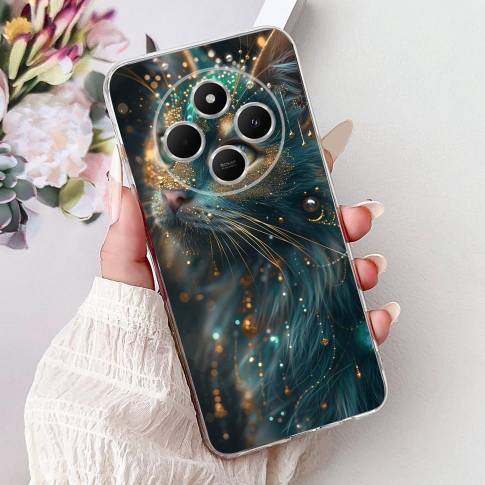 For Xiaomi Redmi 14C Casing Fashion Heart Cat Cover 6.88" Soft TPU Phone Protective Shell For Xiaomi Redmi 14R 14C Cases Coque