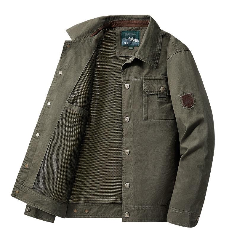 Lapel Solid Color Casual Jacket Men's Jacket Warm and Windproof High Quality Autumn and Winter Men's New Jacket