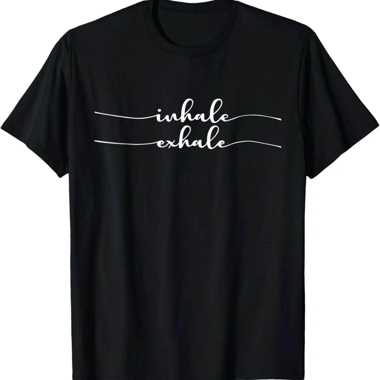 

inhale exhale workout exercise yoga T-Shirt XXXXXL чёрный