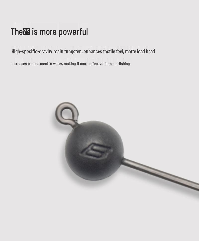 BKK Micro Lead Head Resin Tungsten Inchwacky Lure Hook for Soft Worm Bait - Black Pit Perch.