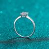 Bague Ringen 0.6ct Princess Cut Moissanite Solitaire Ring for Women Colorless High Quality 100% S925 Sterling Silver Band GRA