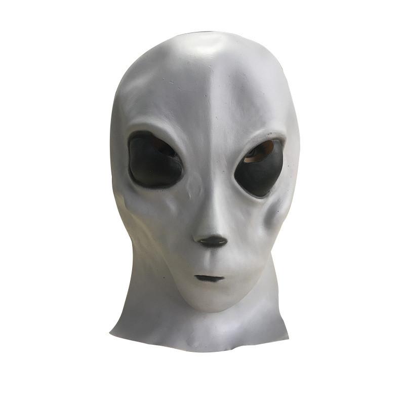 Alien Latex Mask Headgear Ufo Scifi Movie Theme Halloween Costume Accessory For Cosplay