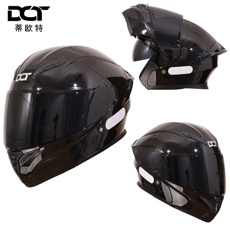 Clamshell Dual Lens Motorcycle Helmet Safety Downhill Flip Up Helmets Professional Motocross Racing Full Face Casco Moto