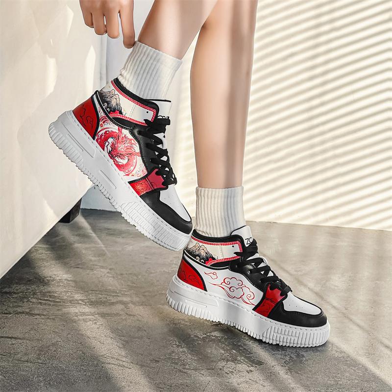 Fashion Autumn Winter Men Ankle Boots High Top Mens Casual Shoes Comfortable Couple Sports Shoes Lightweight Walking Sneakers