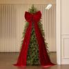Super Large Christmas Bow Pendant Velvet Xmas Tree Bowknot Pendant Ornaments for Home Decor New Year Party Gifts Decoration