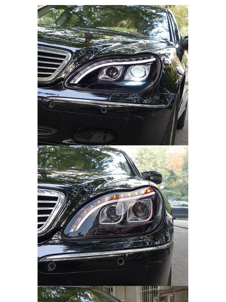 1998-2005 Mercedes-Benz S-Class W220 LED Xenon Headlight Assembly with Flowing Turn Signals