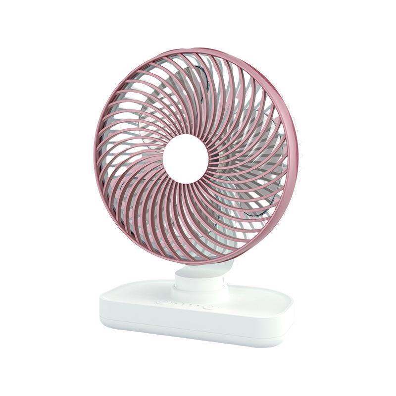 USB Rechargeable Desktop Oscillating Mini Fan for Dorm or Office Plug-in Non-Oscillating